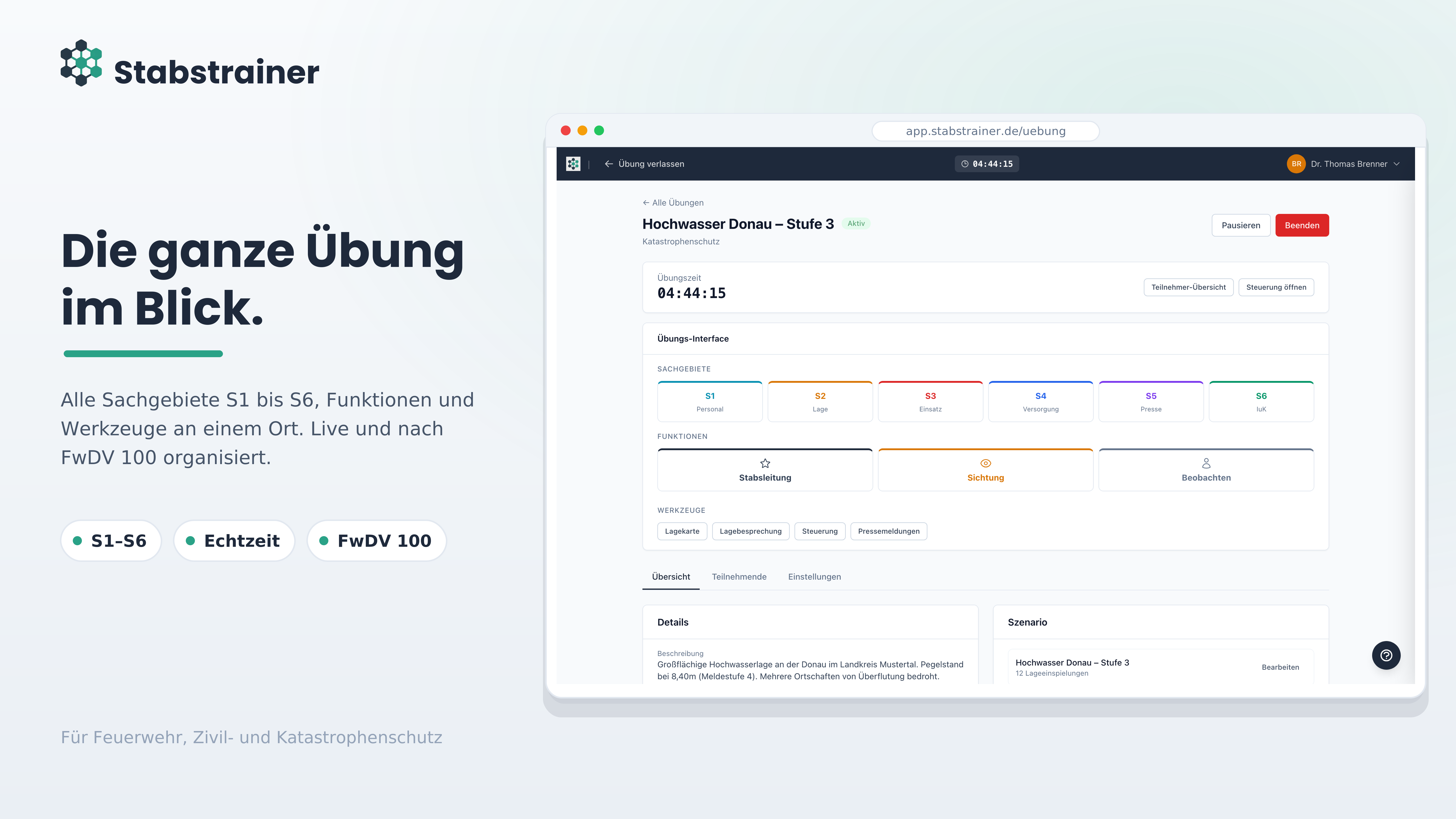 Stabstrainer: KI-basierte Plattform für realistische Stabsübungen im BOS-Bereich