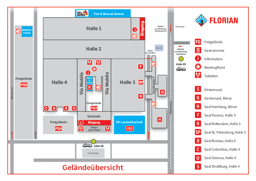 Hallenübersicht Aktionsfläche
