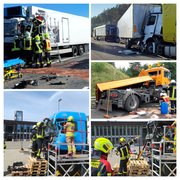 Workshop Feuerwehreinsätze an Lkw, Foto: Tino Kortyka