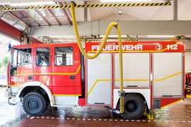 Effektive Abgasabsaugung für Feuerwehr- und Rettungswachen von Plymovent